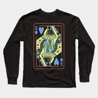 Queen of Hearts Night Mode Long Sleeve T-Shirt